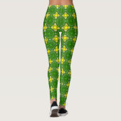 Yellow Suns en Green Shells Leggings (Achterkant)