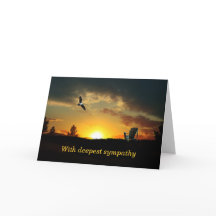 Yellow Sunset Grassy Meadow Sympathie Card