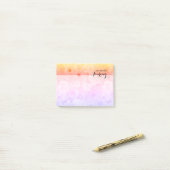 Yellow Sunset Pastel Floral Flowers Boho Journey Post-it® Notes (Op bureau)