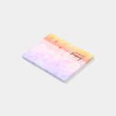 Yellow Sunset Pastel Floral Flowers Boho Journey Post-it® Notes (Schuin)