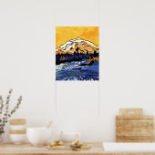 Yellow Sunset Poster (Keuken)