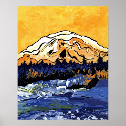 Yellow Sunset Poster (Voorkant)