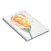Yellow Sunset Roos notebook Notitieboek (Rechterzijde)
