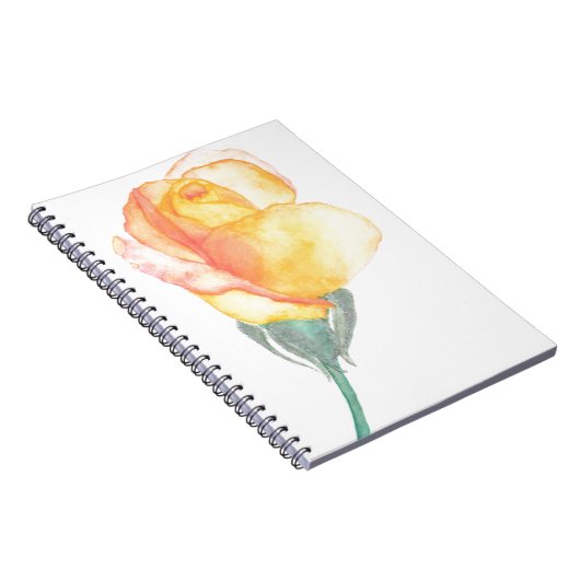 Yellow Sunset Roos notebook Notitieboek (Rechterzijde)