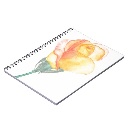 Yellow Sunset Roos notebook Notitieboek (Linkerzijde)