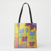 Yellow Sunshine Bohemian Floral Canvas tas (Voorkant)