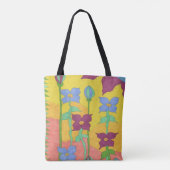 Yellow Sunshine Bohemian Floral Canvas tas (Achterkant)