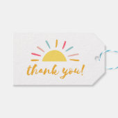 Yellow Sunshine dank u Cadeaulabel (Voorkant (Horizontaal))