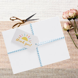 Yellow Sunshine dank u Cadeaulabel