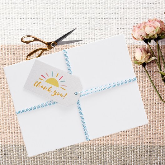 Yellow Sunshine dank u Cadeaulabel