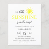 Yellow Sunshine | Summer Baby shower Invitation (Voorkant)