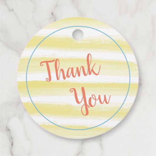 Yellow Sunshine Verjaardag Dank u Bedankjes Labels (Achterkant)