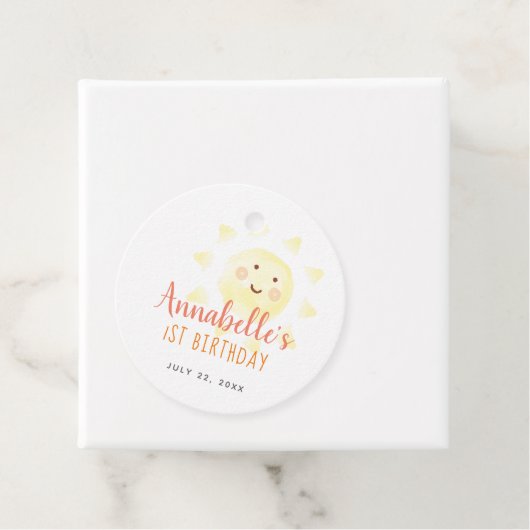 Yellow Sunshine Verjaardag Dank u Bedankjes Labels (In situ)