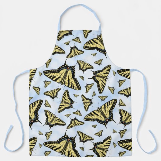 Yellow Swallowtail Butterflies Blue Sky Pattern Schort (Voorkant)