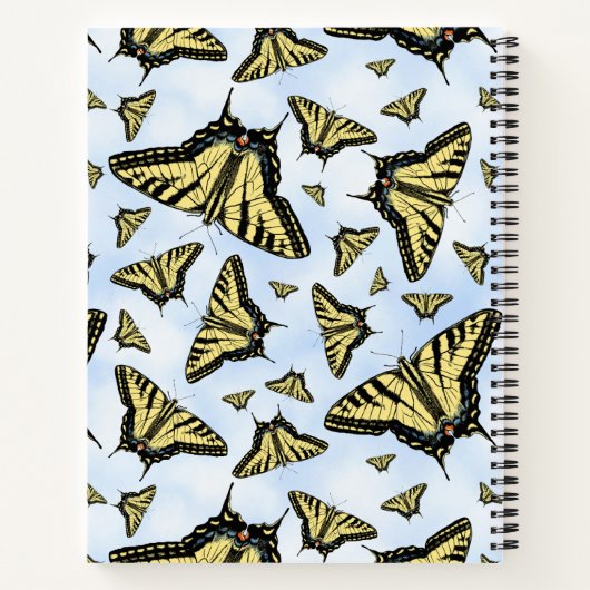 Yellow Swallowtail Butterflies Design Personalized Notitieboek (Achterkant)