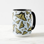 Yellow Swallowtail Butterflies on Blue Sky Pattern Mok (Voorkant rechts)
