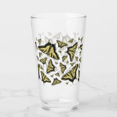 Yellow Swallowtail Butterflies Pattern Custom Glas (Voorkant)