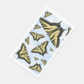 Yellow Swallowtail Butterflies Pattern on Blue Sky Servet (Hoek)