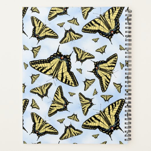Yellow Swallowtail Butterflies Personalized Planner (Achterkant)