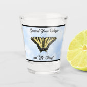 Yellow Swallowtail Butterfly Blue Sky Personalized Shot Glas (Voorkant)