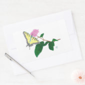 Yellow Swallowtail Butterfly Flower Stickers (Envelop)
