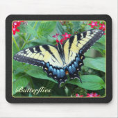 Yellow Swallowtail Butterfly Mousepad Muismat (Voorkant)