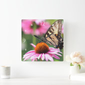 Yellow Swallowtail Butterfly Wall klok (Huis)