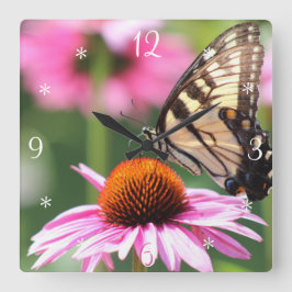 Yellow Swallowtail Butterfly Wall klok