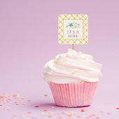 Yellow Sweet Floral Baby Girl Envelope Seal Label