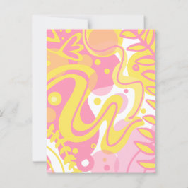 Yellow Swirl-Planten Briefkaart