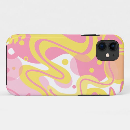 Yellow Swirl-Planten Case-Mate iPhone Case (Achterkant (horizontaal))