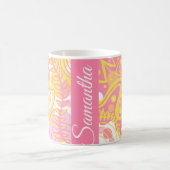 Yellow Swirl-Planten Koffiemok (Center)