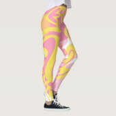 Yellow Swirl-Planten Leggings (Rechts)