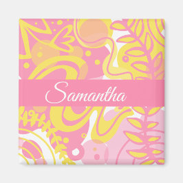 Yellow Swirl-Planten Magneet