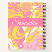 Yellow Swirl-Planten Notitieboek (Achterkant)