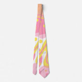 Yellow Swirl-Planten Stropdas (Achterkant)