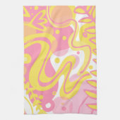 Yellow Swirl-Planten Theedoek (Verticaal)