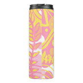 Yellow Swirl-Planten Thermosbeker (Achterkant)