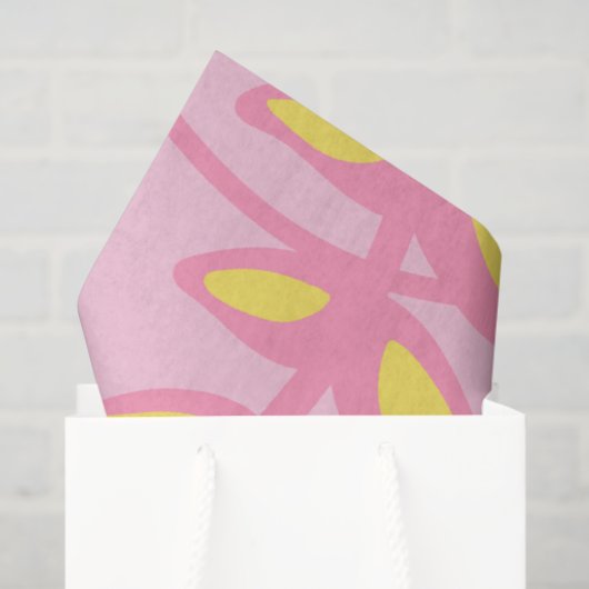 Yellow Swirl-Planten Tissuepapier (Cadeauzakje)