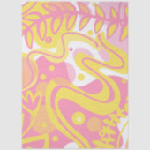 Yellow Swirl-Planten Tissuepapier (Voorkant)