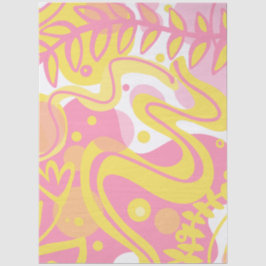 Yellow Swirl-Planten Tissuepapier