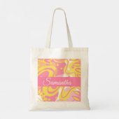 Yellow Swirl-Planten Tote Bag (Achterkant)