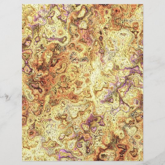Yellow Swirly Marble Bulk Scrapbook Paper Pages Flyer (Voorkant)