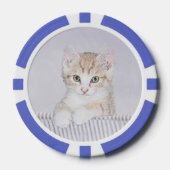 Yellow Tabby Cat Painting - Schattigee originele k Poker Chips (Voorkant)
