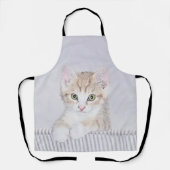 Yellow Tabby Cat Painting - Schattigee originele k Schort (Voorkant)