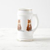 Yellow Tabby Cat Stein Bierpul (Voorkant rechts)
