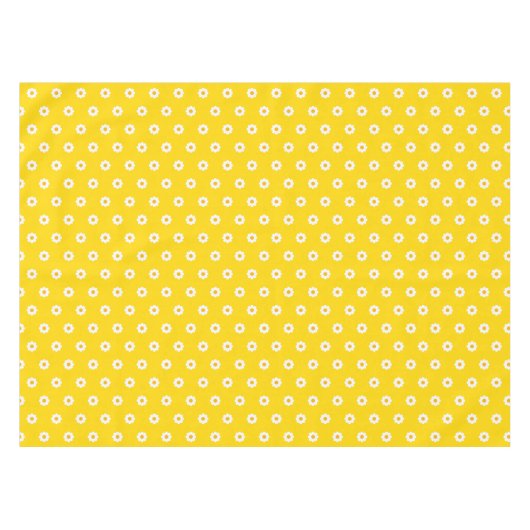 Yellow tablecloth with daisies tafelkleed (Voorkant (Horizontaal))