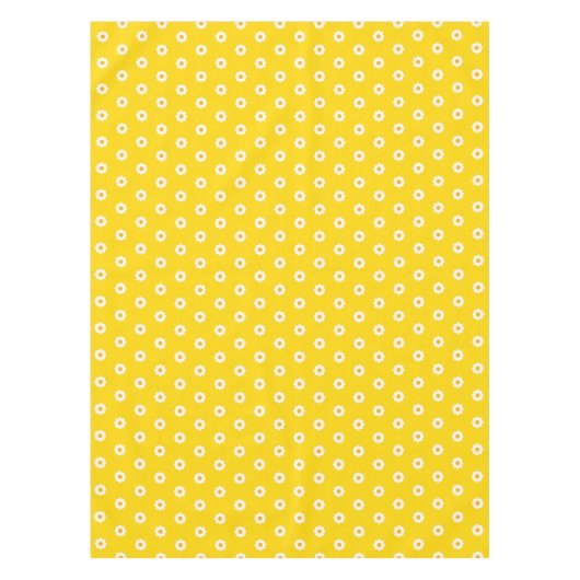 Yellow tablecloth with daisies tafelkleed (Voorkant)