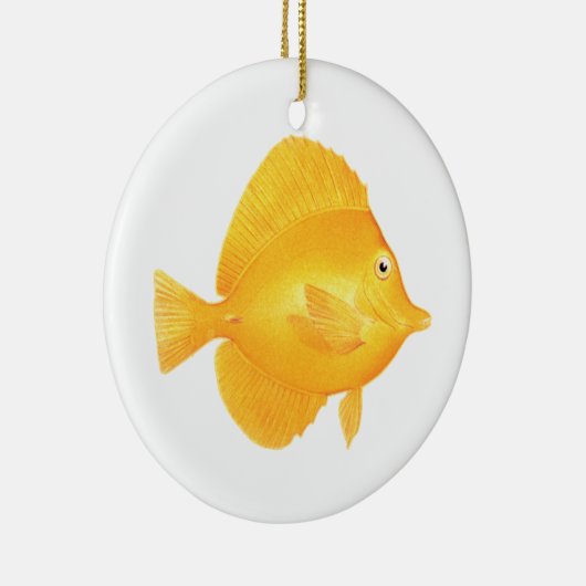 Yellow Tang Fish Keramisch Ornament (Rechts)
