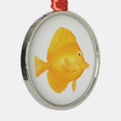 Yellow Tang Fish Metalen Ornament (Rechts)